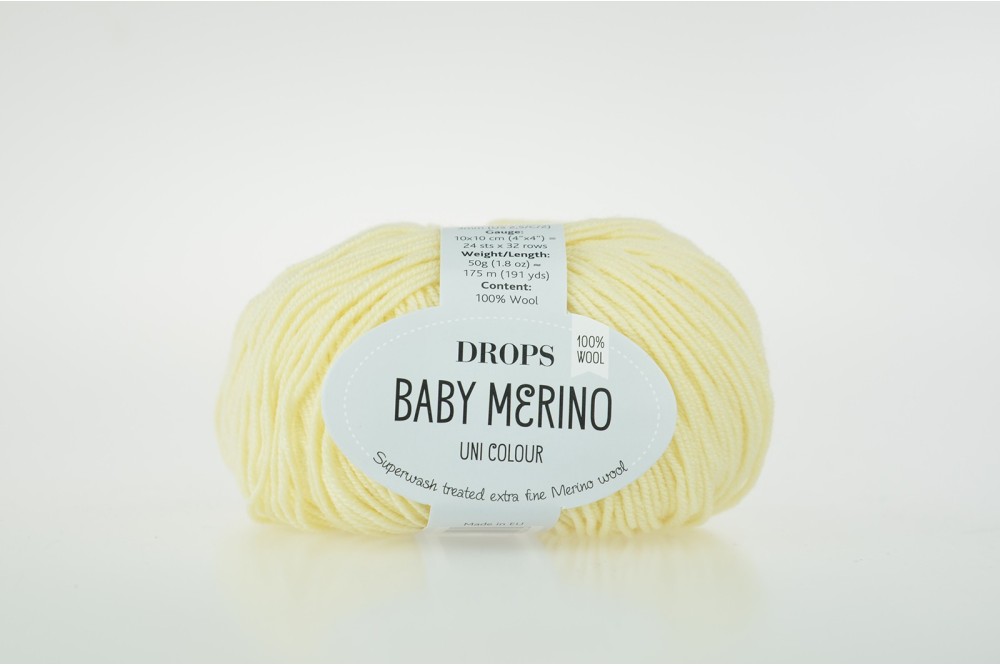 DROPS Baby Merino - 03 jasny żółty
