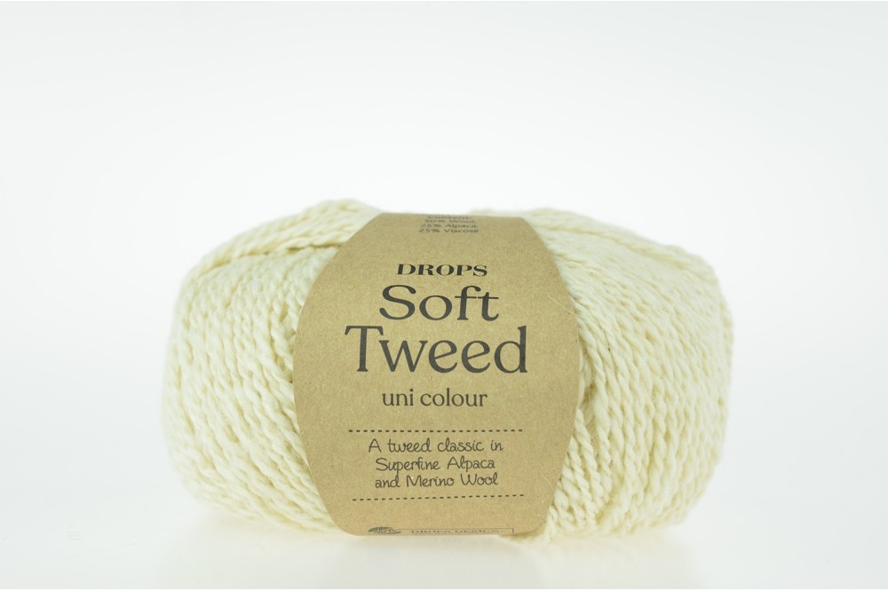 DROPS Soft Tweed - 01 ecru
