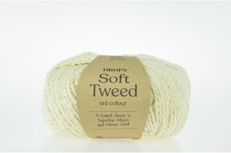 DROPS Soft Tweed - 01 ecru