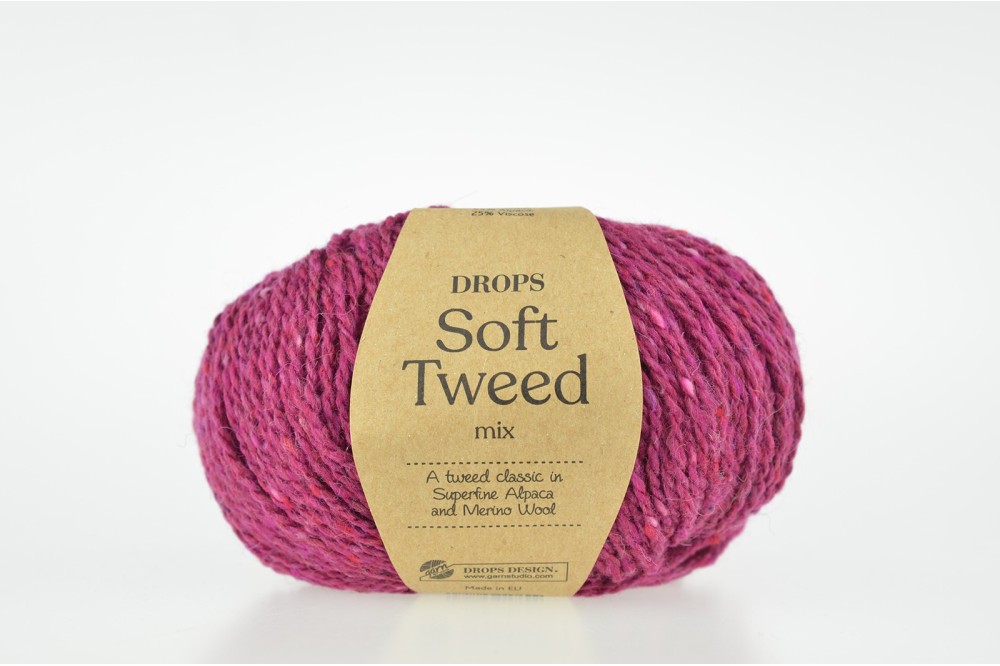 DROPS Soft Tweed - 14 sorbet cherry
