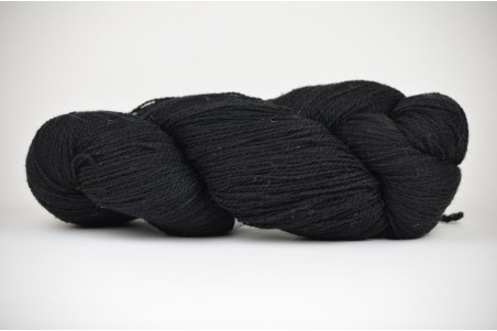 Wełna estońska 8/2 - czarna - 236g