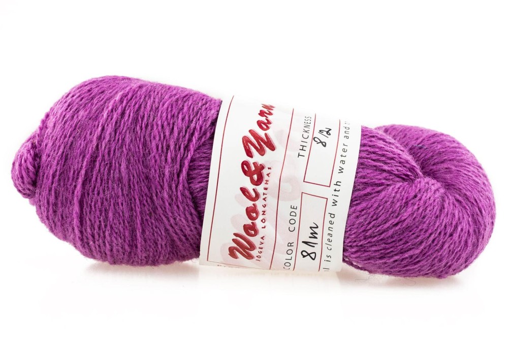Wełna estońska 8/2 różowa (81m) - 115g