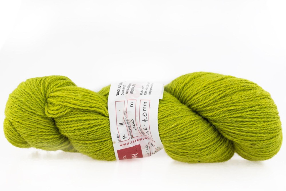Wełna estońska 8/2 limonka (49) - 215g