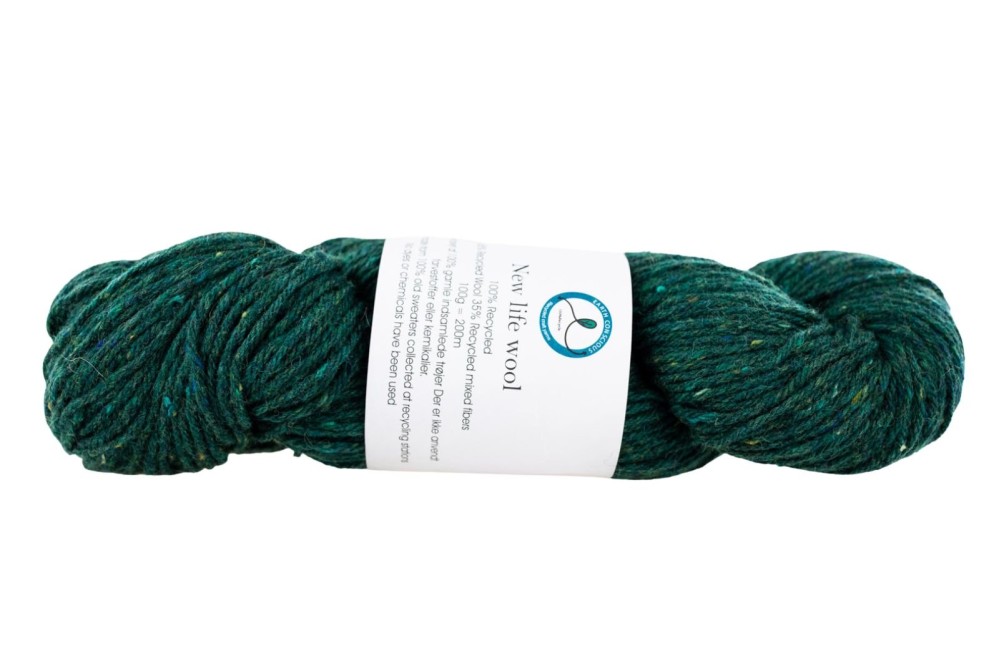 New Life Wool  Mørk Grøn Melange 7110