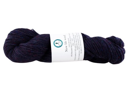 New Life Wool Navy Blue Melange 7040