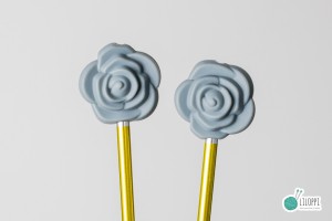 Zatyczki na druty - Gray Roses