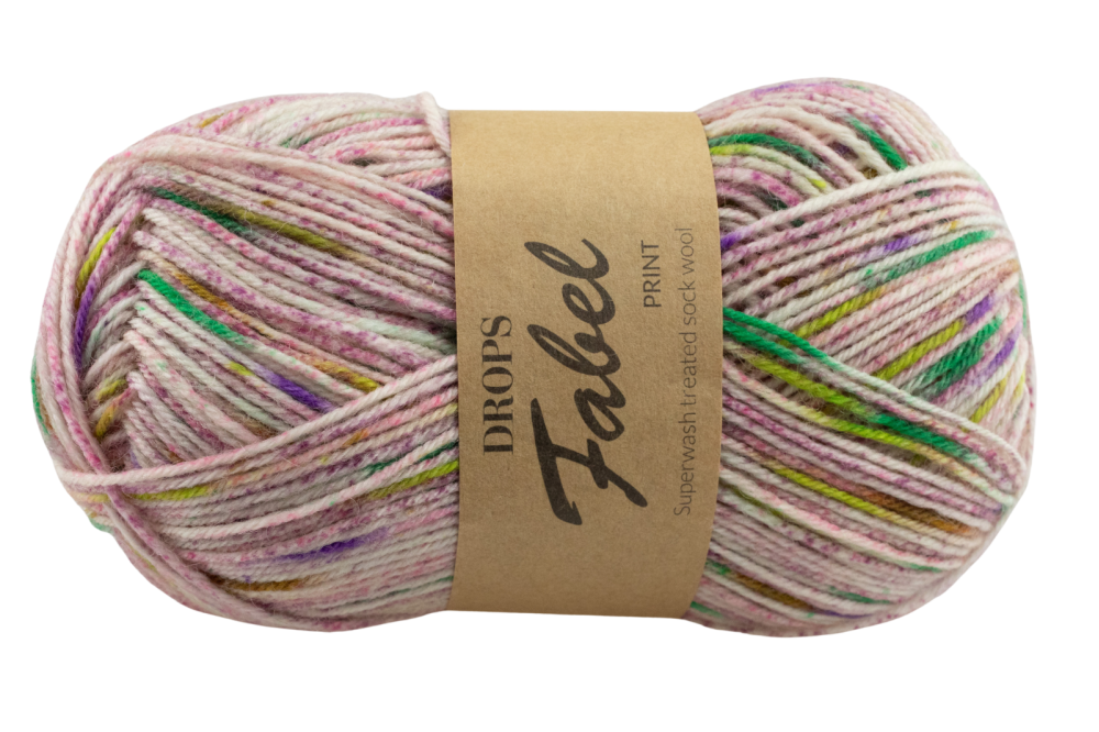 DROPS Fabel Print -  jagody & śmietanka 925