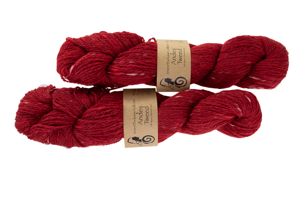 Viking Garn Andes Tweed - 250 Rød