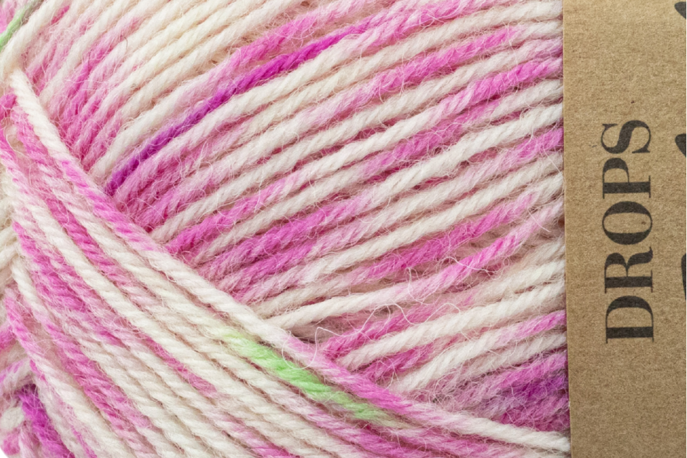 DROPS Fabel Print - limonkowy pocałunek 931